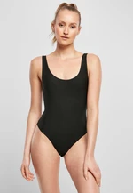 Women's Shiny Rib Body Black