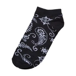 Bandana Pattern No Show Socks 5-Pack black