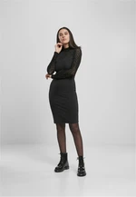 Women's Lace Dress with Turtle Neck Black