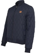 Diamond Quilt Nylon Jacket Navy