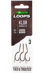 Korda hotové montáže loop rigs klor barbless - háčik 8 nosnosť 30 lb