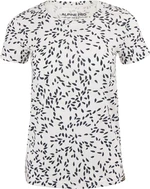 Blue-and-white women's patterned T-shirt ALPINE PRO Onbera