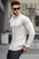 Madmext Stone Color Turtleneck Knitwear Sweater 5764