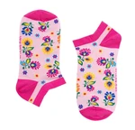 Folkstar Woman's Socks Short Pink/Flowers