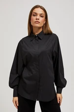 Tailored shirt with puff sleeves