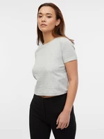 Light grey women's brindle basic T-shirt ORSAY