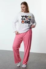 Trendyol Curve Pink Powerpuff Girls Licensed Knitted Pajama Set