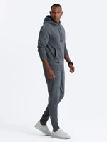 Ombre BASIC men's cotton tracksuit set kangaroo sweatshirt + joggers