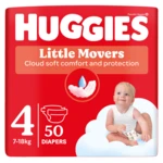 HUGGIES Little Movers plenky 4 (7 - 18 kg) 50 ks