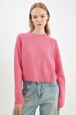 DEFACTO Cool Regular Fit Crew Neck Basic Plain Knitwear Sweater