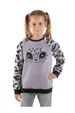 Denokids Leopard Plush Girl's Sweatshirt