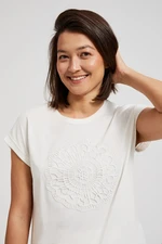 Women's blouse with lace Moodo - white