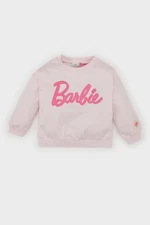 DEFACTO Baby Girl Barbie Crew Neck Soft Furry Sweatshirt