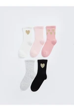 LC Waikiki 5-Piece Patterned Girls' Socks