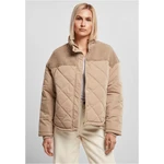 Dámská oversized Diamond Quilt Puffer Jacket softtaupe