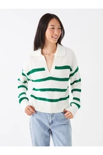 LC Waikiki Polo Neck Striped Long Sleeve Women's Knitwear Sweater