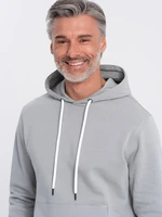 Ombre Men's kangaroo hooded sweatshirt - gray