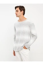 LC Waikiki Crew Neck Long Sleeve Striped Men's Knitwear Sweater