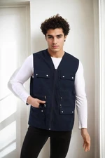 94105 Dewberry Multi-Pocket Mens Vest-NAVY