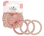 Sada ozdobných gumiček do vlasů Invisibobble Twistar Blush Braids - 3 ks + dárek zdarma