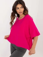 Fuchsia women's oversize sweater