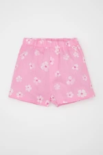 DEFACTO Baby Girl 2-Piece Set Flame Poplin Blouse Top Floral Shorts Bottom