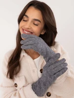 Grey women's gloves