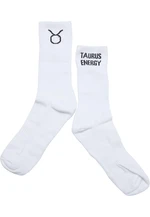 Taurus white zodiac socks