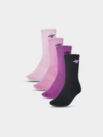 Girls' casual socks 4F 4-pack