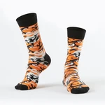 Orange camo men's socks