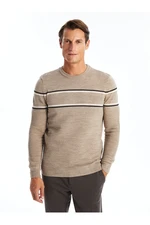 LC Waikiki LCW Crew Neck Long Sleeve Striped Men's Knitwear Sweater