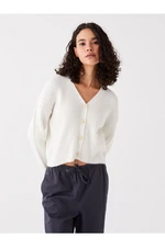 LC Waikiki V-Neck Plain Dlouhý rukáv Dámský úplet Cardigan