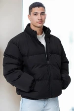 99887 Dewberry Oversize Mens Padding Jacket-BLACK