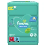 PAMPERS Fresh Clean XXL Vlhčené ubrousky 4 x 80 ks