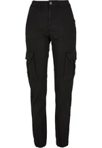 Women's utility trousers made of cotton twill black