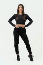 Dámský top Nebbia Intense Women's Long Sleeve Crop Top Perform 839 Black XS