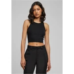 Women's Cropped Rib Top Black