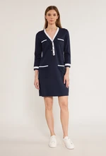 MONNARI Woman's Dresses Dress With A Straight Cut Navy Blue