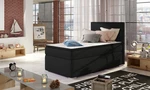 Moderní box spring postel Radka 90x200, černá Roh: Orientace rohu Pravý roh