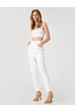 Koton Elastic Waist Jeans Relaxed Fit High Waist