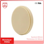 Wissden Monolayer PMMA Disc（5 Pieces）98,12-30mm Dental Lab Materials Open System CAD/CAM