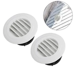 Vents Louver Achieve Fresh Air Flow with 4IN Round Air Soffit Vents Louver Grille Covers (2pcs) and Built in Fly Net