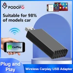 Podofo Wireless Carplay Dongle Mini USB AI Box Bluetooth Adapter Plug And Play WIFI AI Voice For Honda/Porsche/Audi/Benz/Nissan