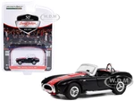 1965 Shelby Cobra 427 Black with Red Stripes (Lot 3002) Barrett Jackson "Scottsdale Edition" Series 11 1/64 Diecast Model Car by Greenlight