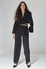 Trendyol Limited Edition Black Wide Leg Woven Trousers