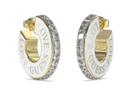 Guess Pôvabné pozlátené náušnice so zirkónmi Love Guess JUBE04083JWYGWHT/U