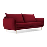 Czerwona sofa z aksamitnym obiciem Cosmopolitan Design Florence, 160 cm