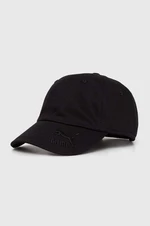 Bavlněná baseballová čepice Puma černá barva, 024380, 24380