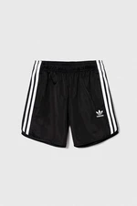 Dětské kraťasy adidas Originals černá barva, nastavitelný pas