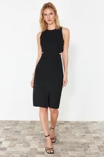 Trendyol Black Fitted Cut Out Detailed Sleeveless Midi Pencil Skirt Woven Dress